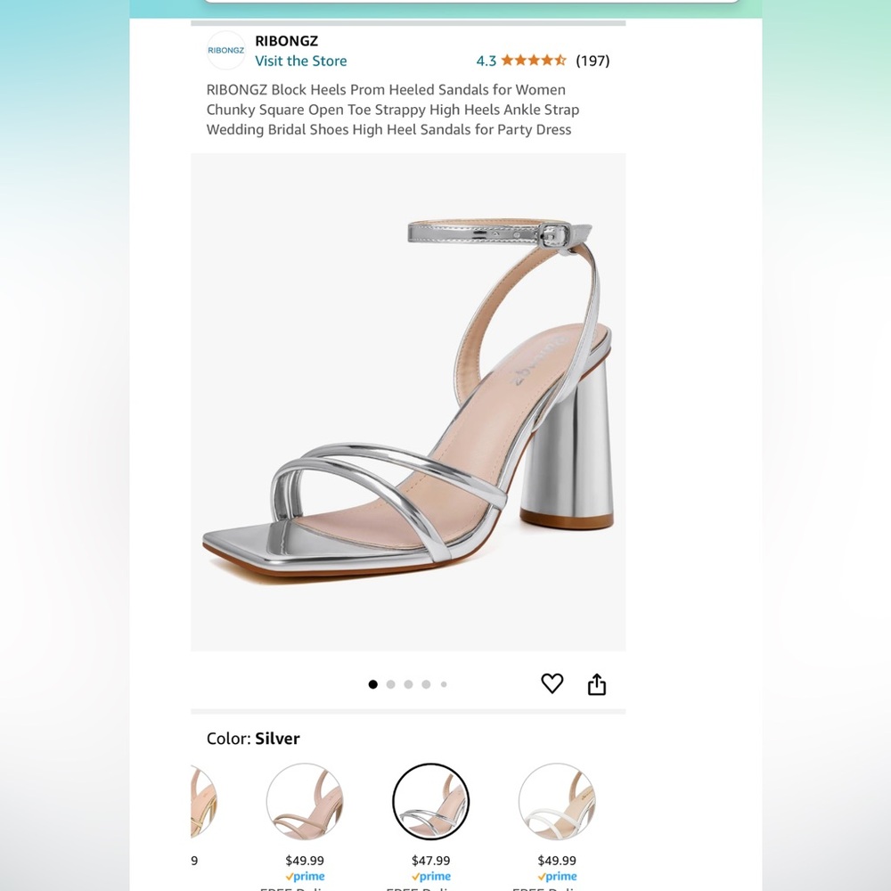 Silver heels